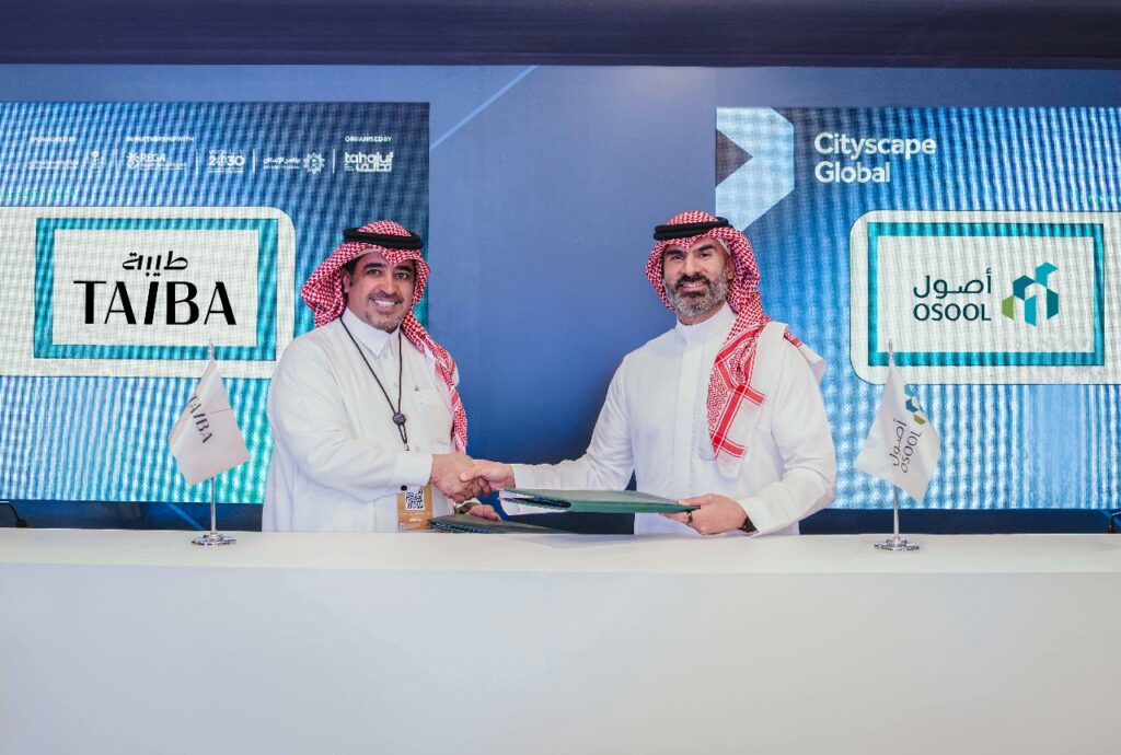 “Osool Integrated Real” Estate and “Taiba” Sign an MoU to Renovate 3 Hotels Totalling 1,500 Keys in the Northern Area of the Central Zone in Madinah During Cityscape Global 2025 in Riyadh: