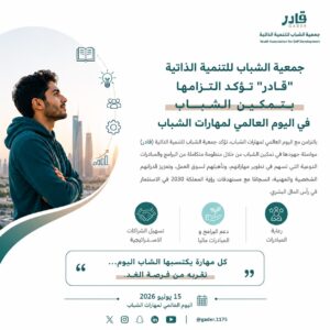 جمعية الشباب للتنمية الذاتية “قادر” تؤكد التزامها بتمكين الشباب في اليوم العالمي لمهارات الشباب